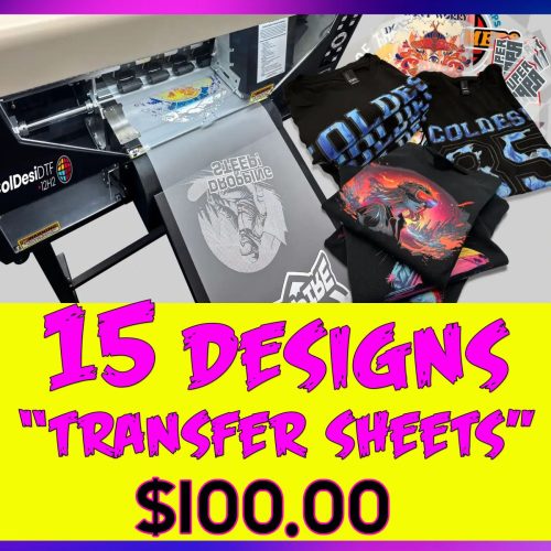 15 DESIGNS / DTF SHEETS