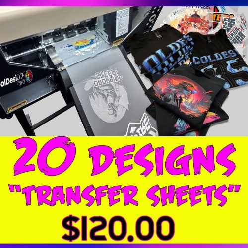 20 DESIGNS / DTF SHEETS
