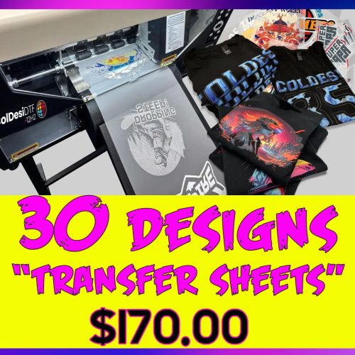 30 DESIGNS / DTF SHEETS